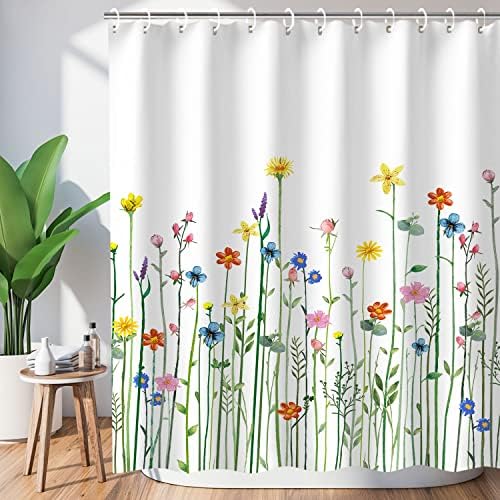 LIVILAN Floral Shower Curtain 72x72 1