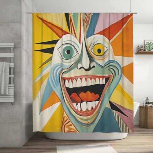 DAOWANGZUO Laughing Girl Shower Curtain Set 1