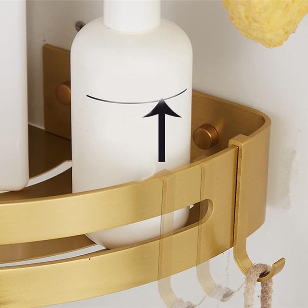 Sturdy Aluminum Shower Caddy with Corner Shelf Mount