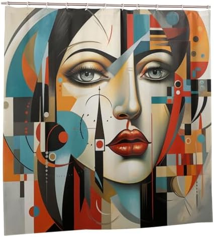 DAOWANGZUO Female Face Shower Curtain Set 72x72in