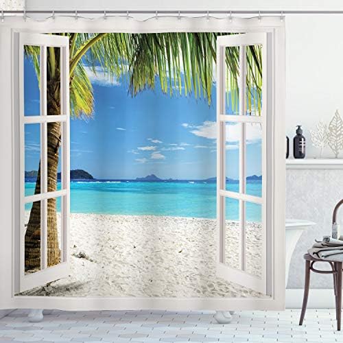 Ambesonne Turquoise Shower Curtain Set 69x70