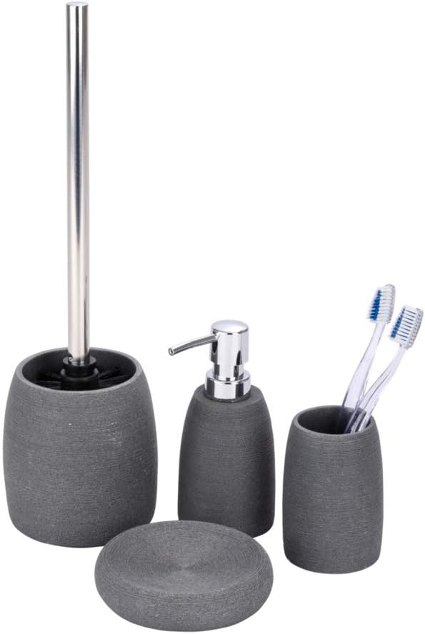 Wenko Polyresin Toilet Brush Set Grey