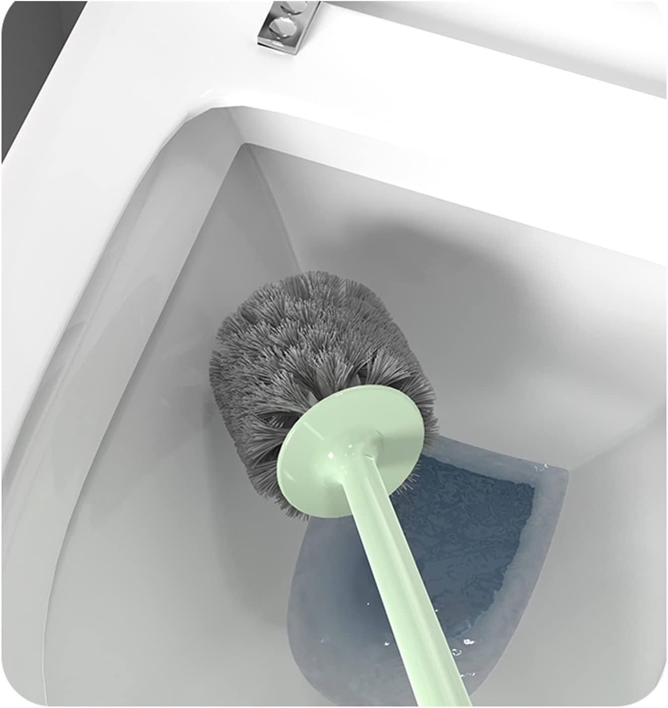 TOMYEUS Wall-Mounted Toilet Brush with Base Yellow