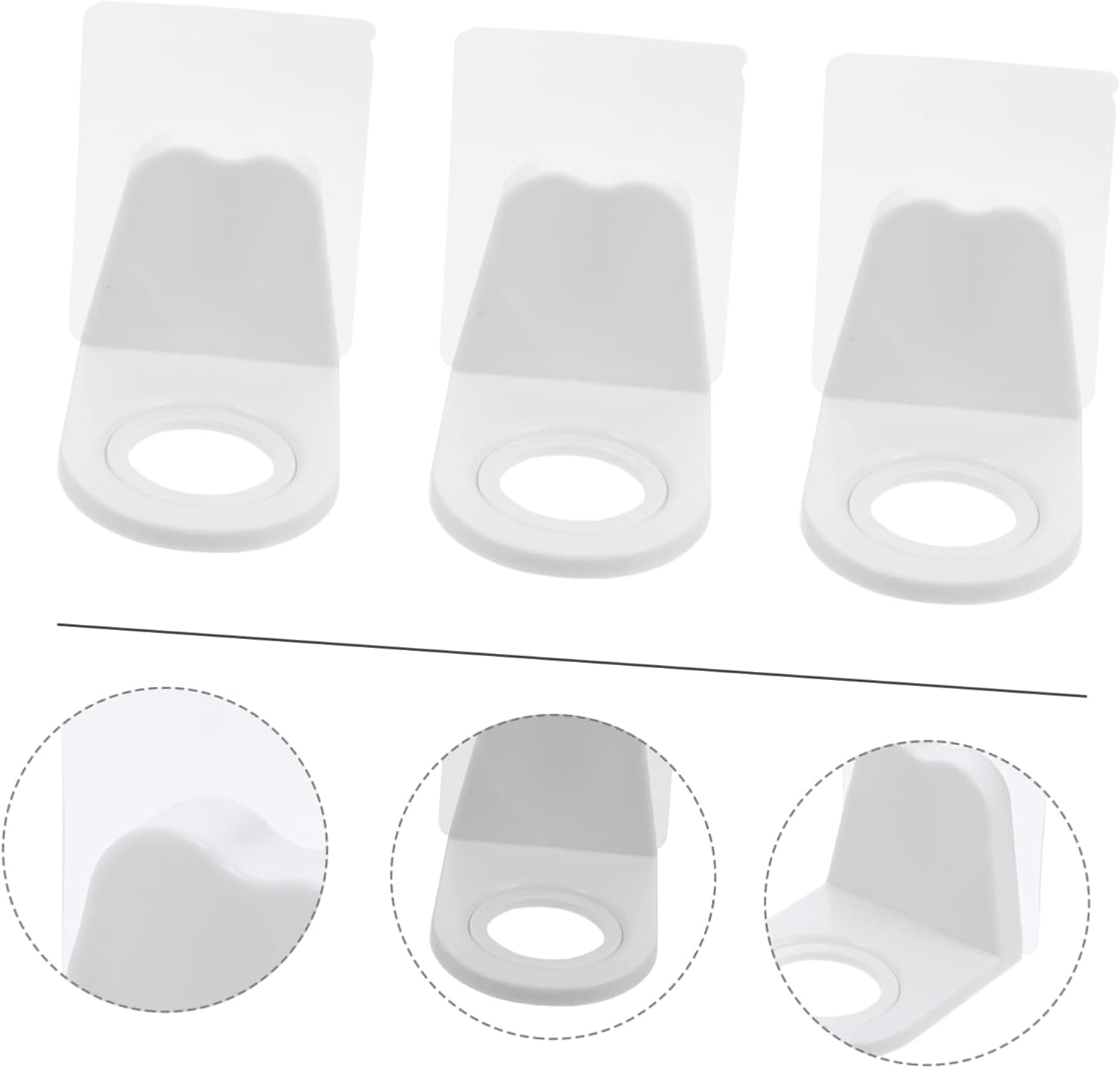 10pcs Adhesive Toilet Shelf Hooks No Drill Bathroom Organizer