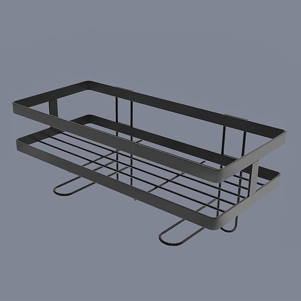 Wall-Mounted Shower Shelf Racks Black Multifunctional Bath Organizer