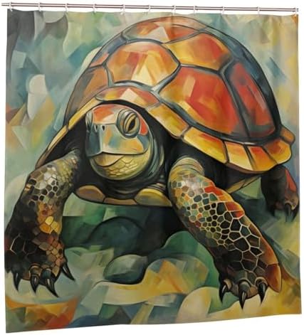 DAOWANGZUO Sea Turtle Shower Curtain Set