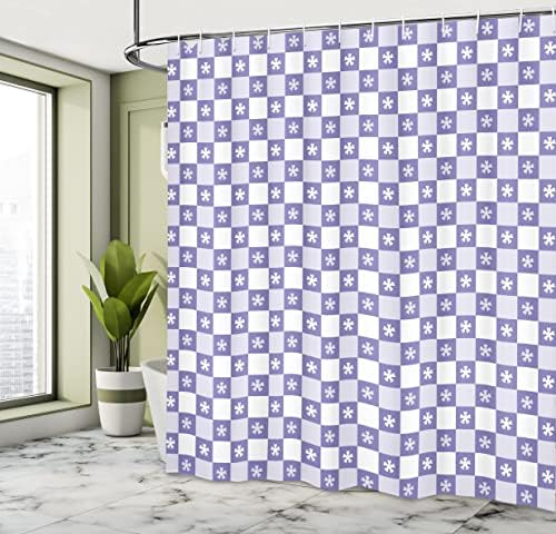 Ambesonne Floral Shower Curtain Set 69x70 Pastel Purple