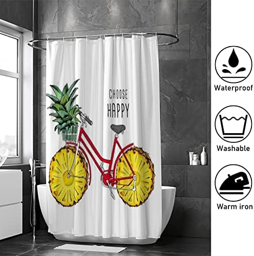 Hapuxt Retro Fruit Pattern Shower Curtain 60x72 Inch