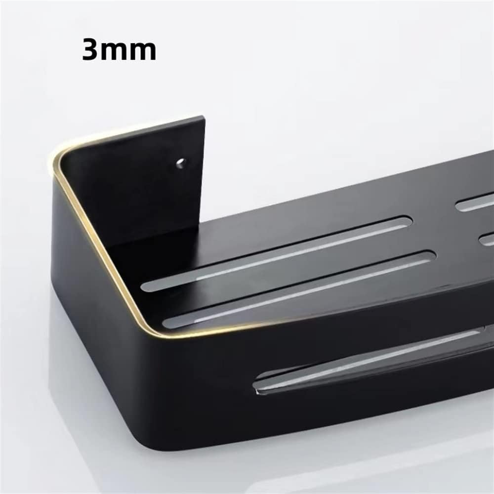 Shower Shelf Rack 1 Layer Black Metal Wall Mounted Storage