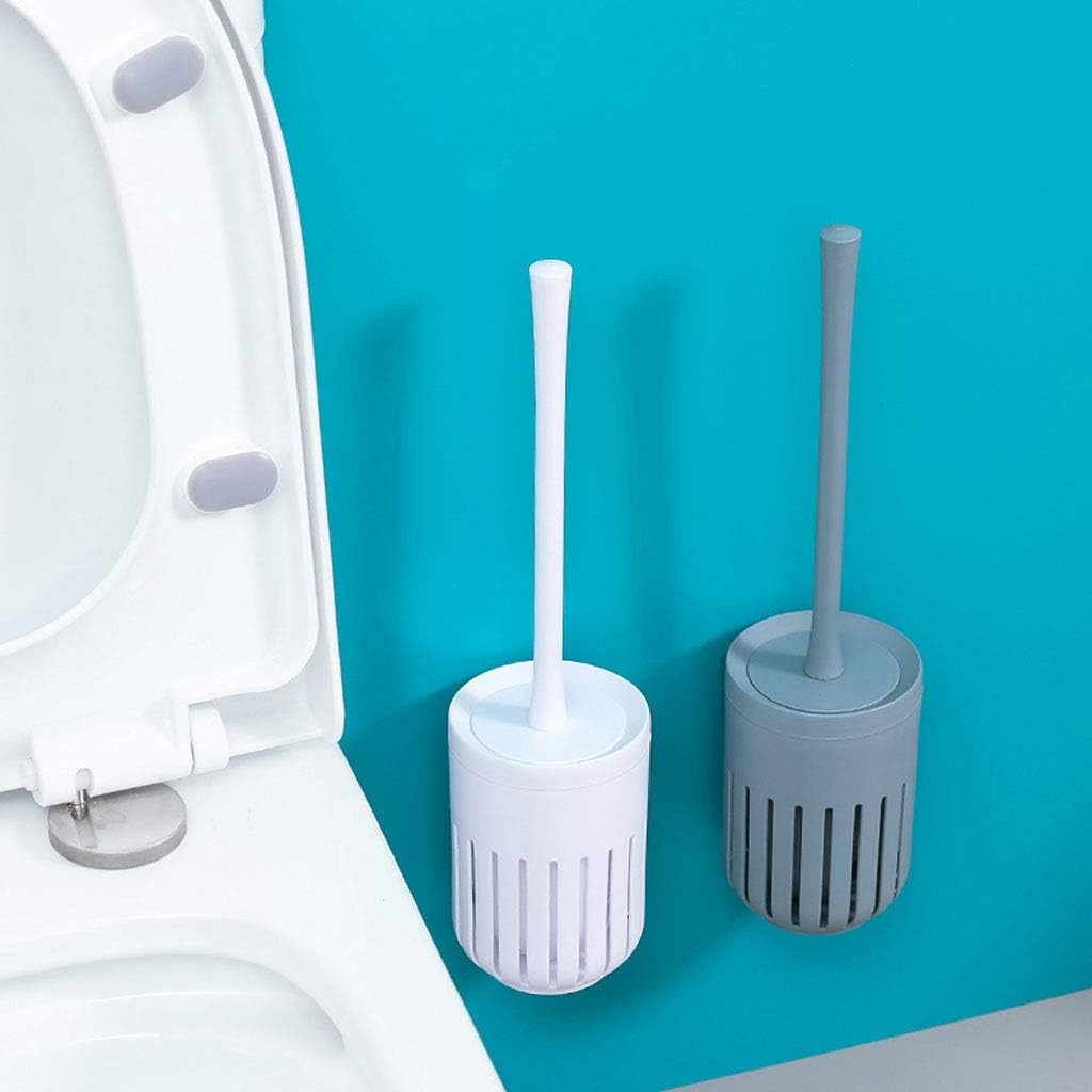 Toilet Brush with Bracket Spherical Nylon Head Durable and Easy to Use