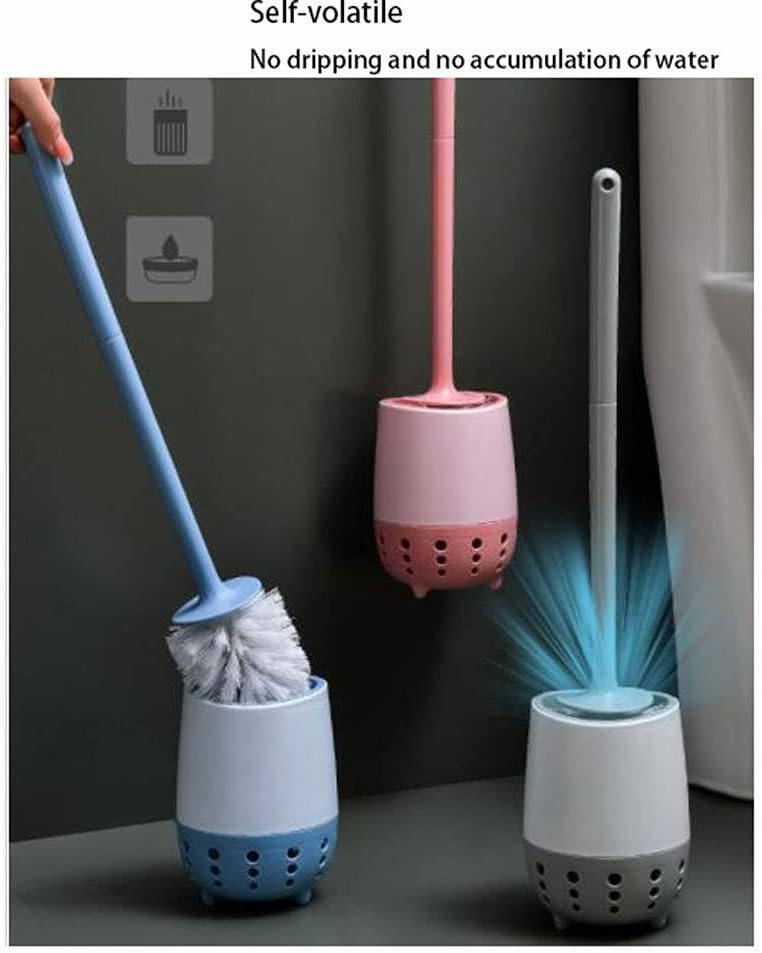 YYDS Toilet Brush with Holder Set - Blue