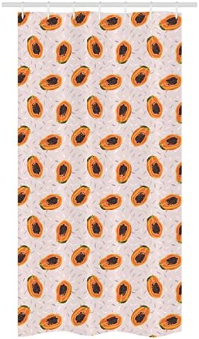 Ambesonne Pink and Grey Stall Shower Curtain Set