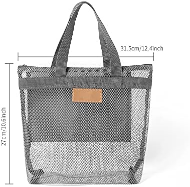 Pebipoo 2 Mesh Shower Caddy Bags with Zipper and Inner Pocket