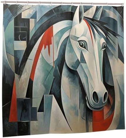 DAOWANGZUO Horse Shower Curtain Set 72x72in