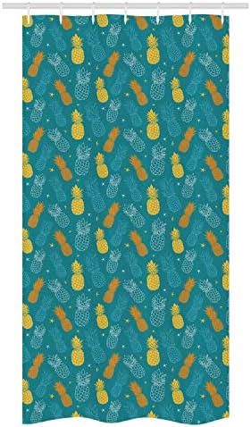 Ambesonne Teal Green Stall Shower Curtain with Hooks