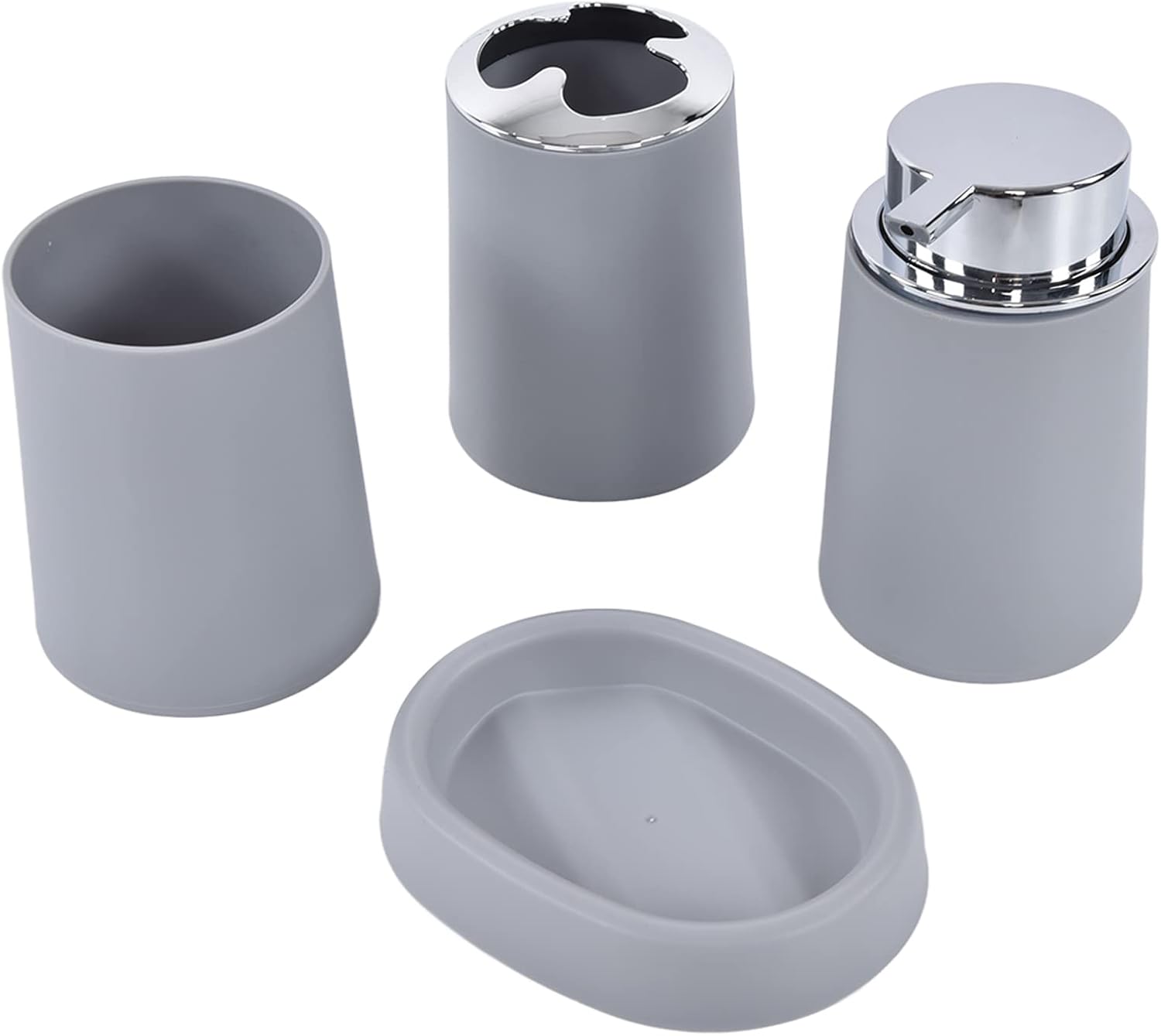 4 Piece Stainless Steel Bathroom Accessories Set - Modern and Durable