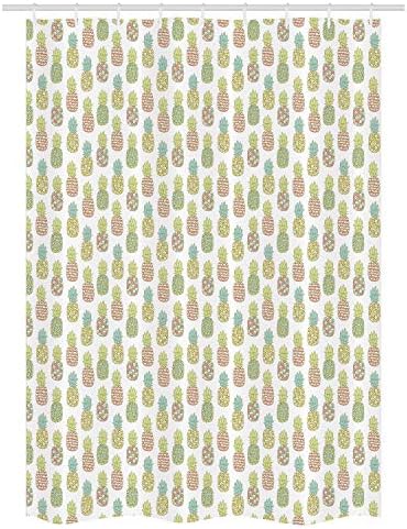 Ambesonne Pineapple Shower Curtain Set with Hooks