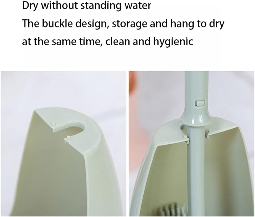 RUVOO Toilet Brush and Holder Set Soft Bristle Bathroom Cleaning Tool