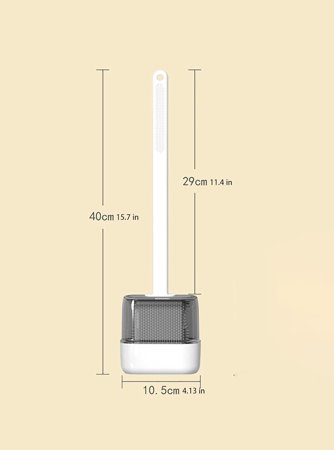 2 pcs Flexible Toilet Brushes with Holder Set