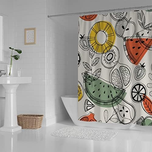 Hapuxt 60x72 Waterproof Shower Curtain with 12 Hooks
