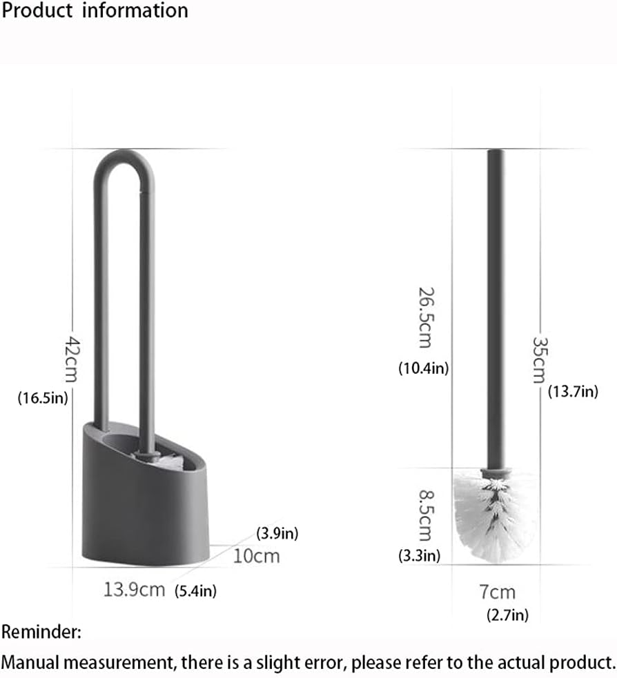 YYDS Toilet Brush with Holder Non-Slip Durable