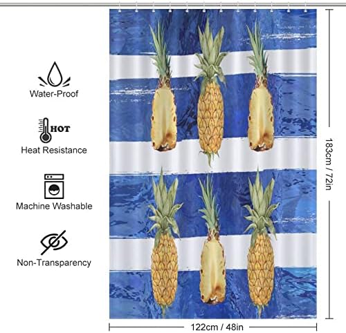 Sweet Natural Food Shower Curtain Lemon Summer Fruit Bath Decor