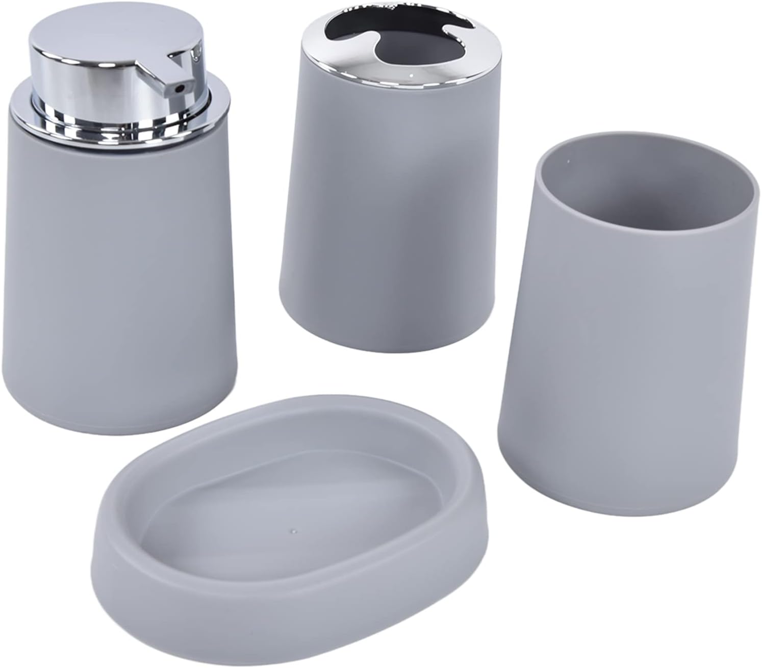4 Piece Stainless Steel Bathroom Accessories Set - Modern and Durable