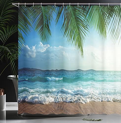 Ambesonne Ocean Shower Curtain Blue Green 69 x 84