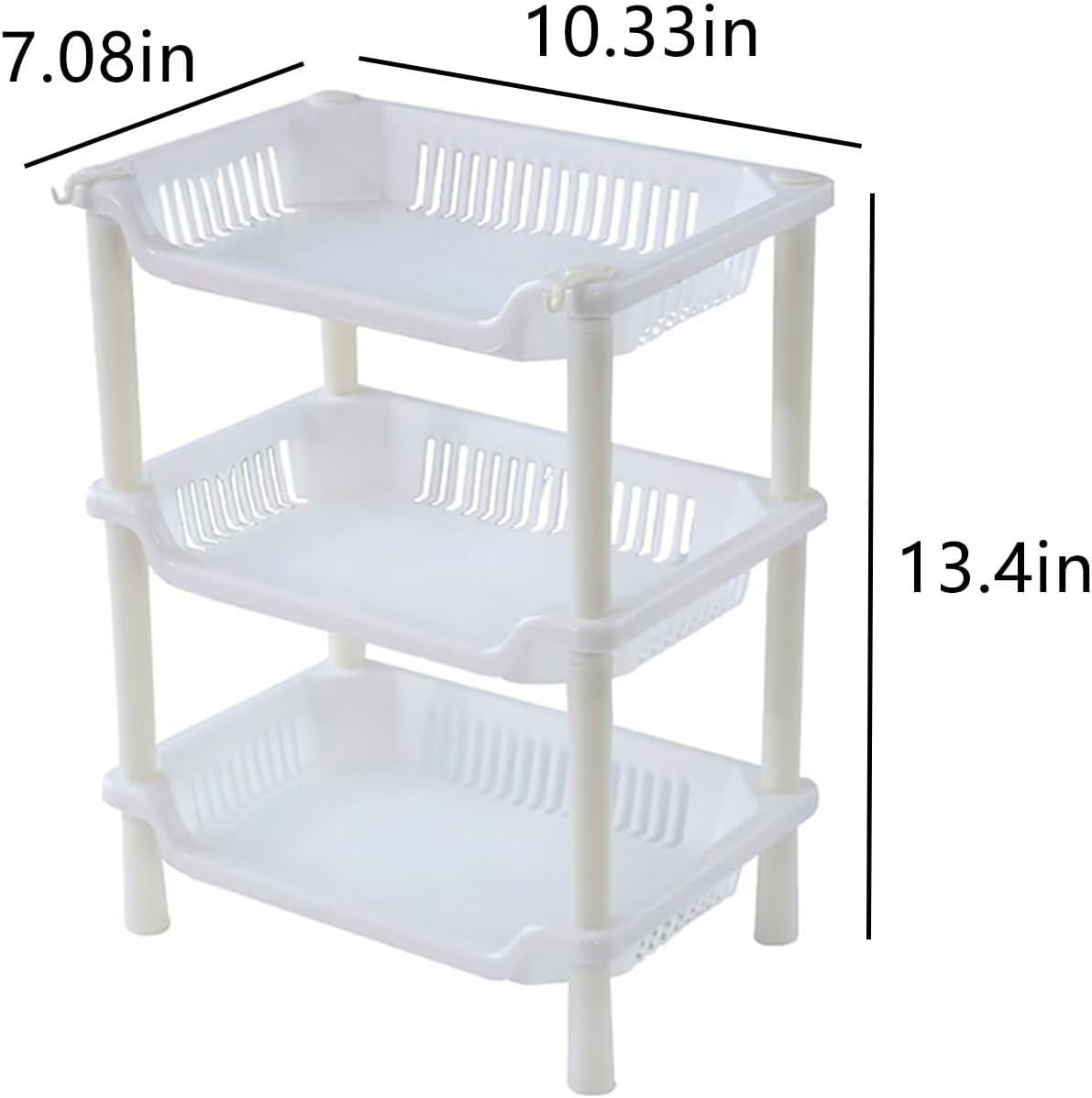 3 Tier Shower Caddy Organizer Shelf in White