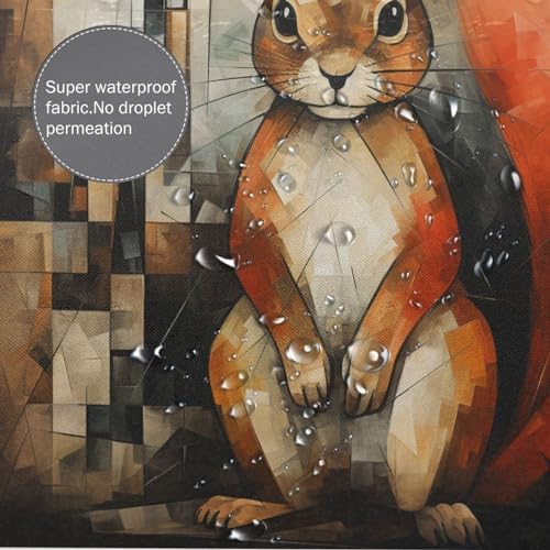 Squirrel Shower Curtain Set with 12 Hooks 72x72in 1