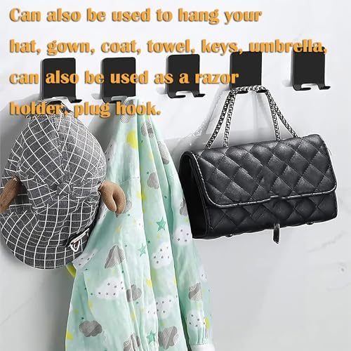 AKOAK 2 Pcs Waterproof Razor Holder with Hooks - Black