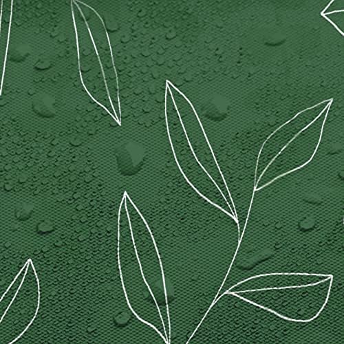 Qahing Green Plant Shower Curtain with Hooks