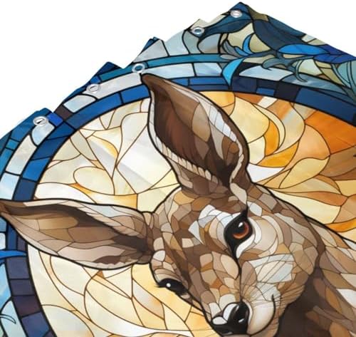 DAOWANGZUO Kangaroo Shower Curtain Set 72x72in