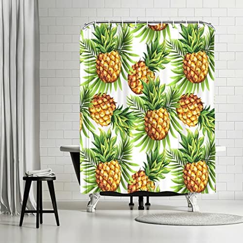 Banonaty Pineapple Shower Curtain 60x72 in