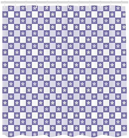Ambesonne Floral Shower Curtain Set 69x70 Pastel Purple