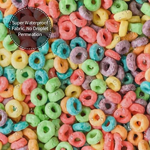 OLGCZM 3D Fruit Hoops Shower Curtain 72x72 Inches