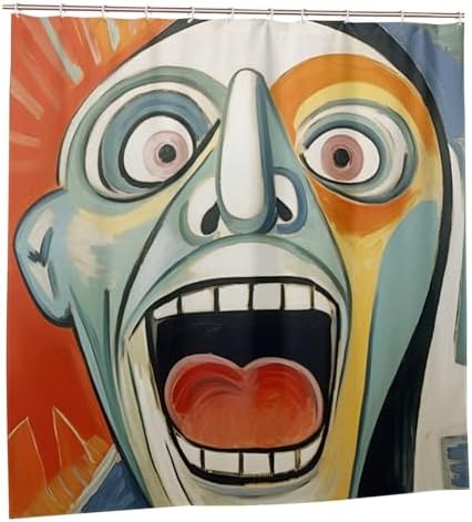 Laughing Boy Shower Curtain Set with 12 Hooks 72x72in