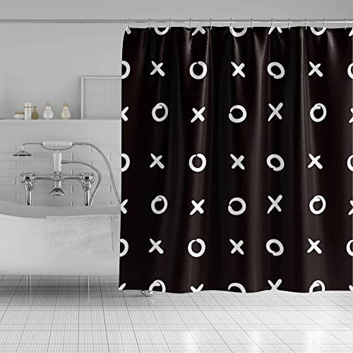OERJU Cartoon Shower Curtain Set 72x72inch Waterproof Polyester