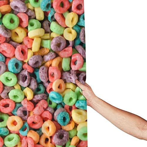OLGCZM 3D Fruit Hoops Shower Curtain 72x72 Inches