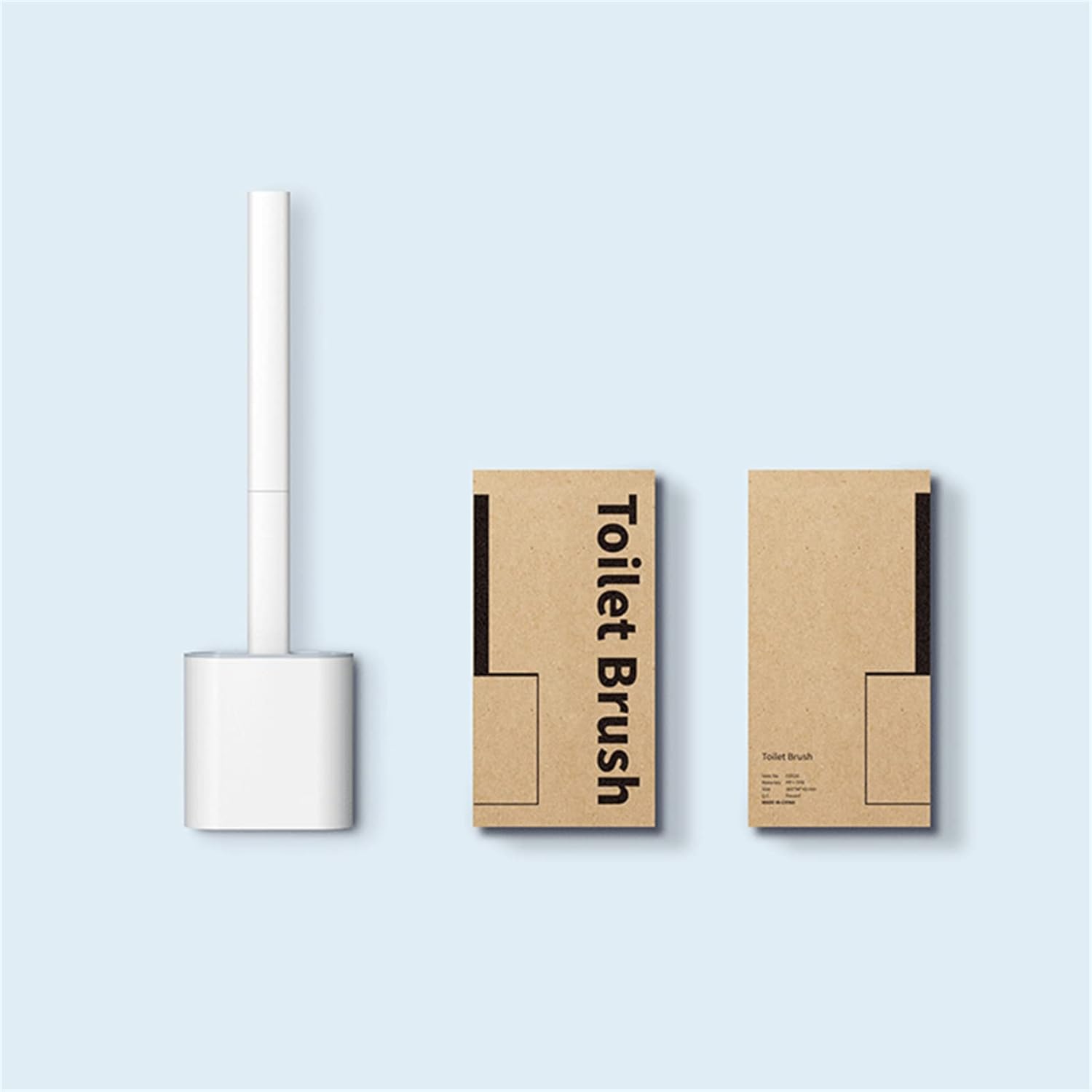 Creative Detachable Wall-Mounted Toilet Brush with TPR Head White
