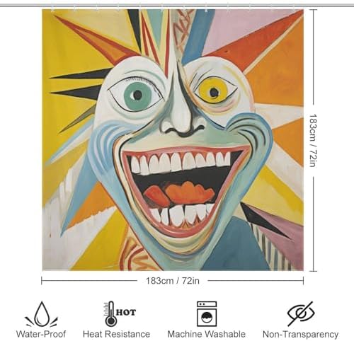 DAOWANGZUO Laughing Girl Shower Curtain Set 1