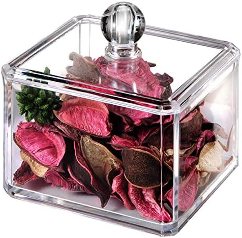 SheeChung Clear Acrylic Q-tip Holder Bathroom Vanity Storage Organizer