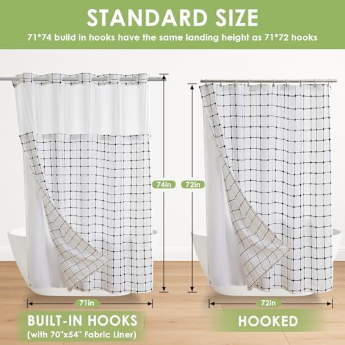 Nesphy Boho Farmhouse Shower Curtain Set 1