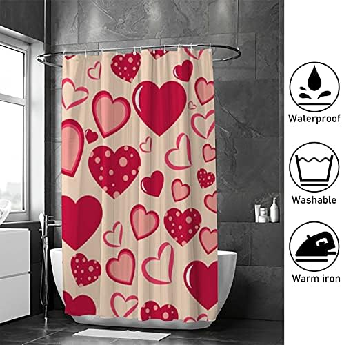 Hapuxt Waterproof Shower Curtain with 12 Hooks 60x72 Inch