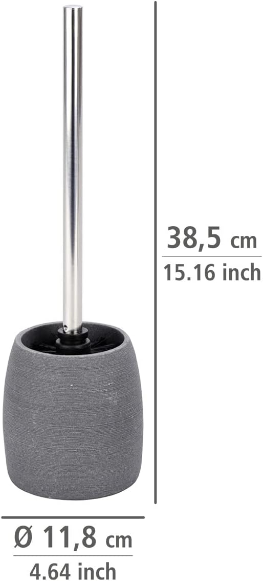 Wenko Polyresin Toilet Brush Set Grey