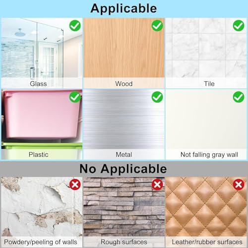 Tatibana 15 Pack Clear Adhesive Hooks for Shower Racks