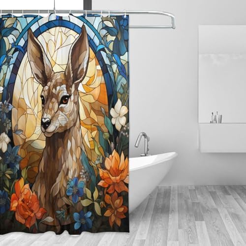 DAOWANGZUO Kangaroo Shower Curtain Set 72x72in