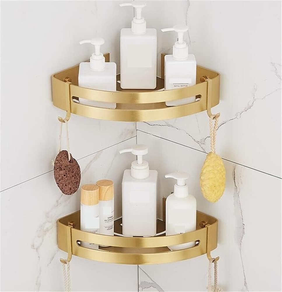 Sturdy Aluminum Shower Caddy with Corner Shelf Mount