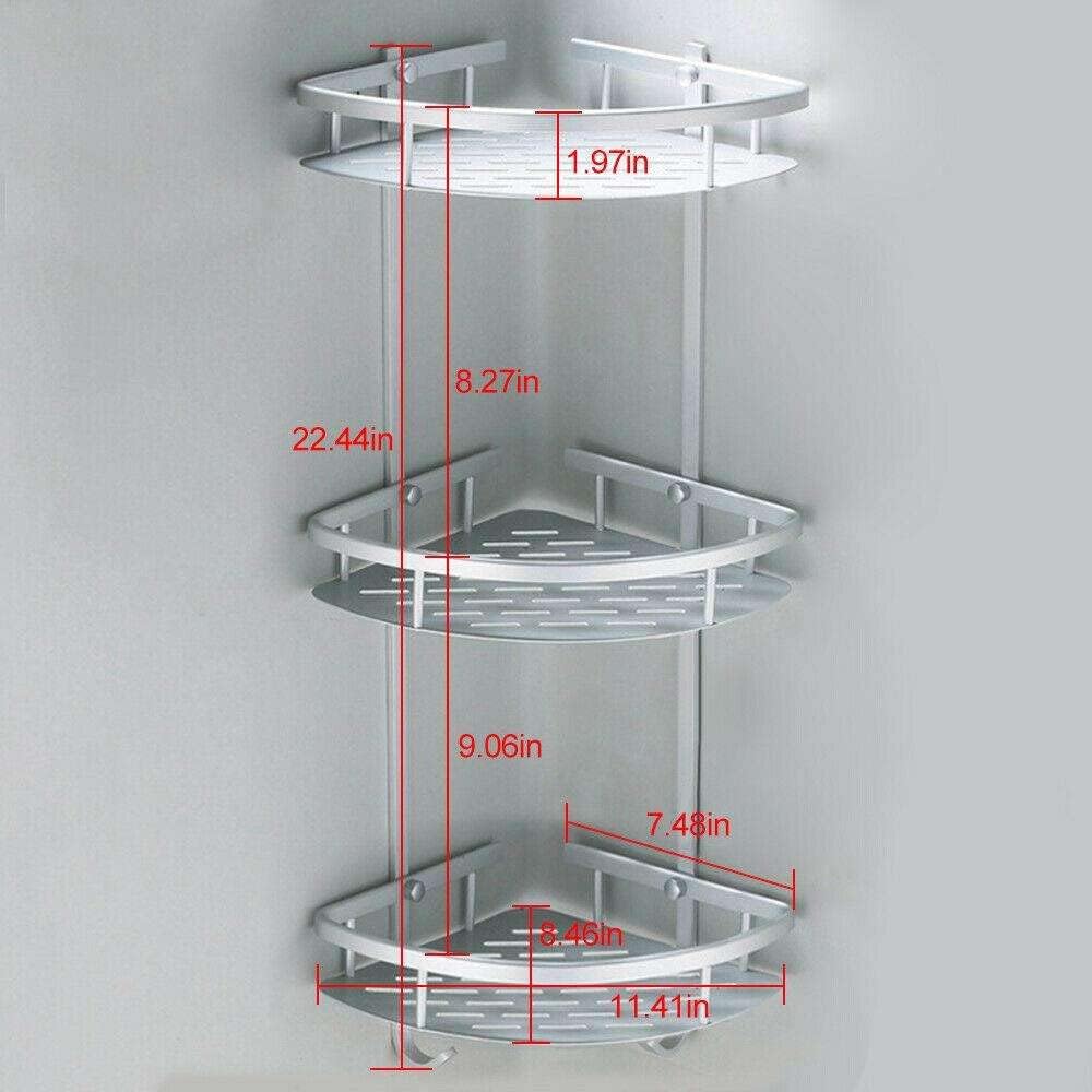 FINANCIALLY LIT LKOP 3 Tier Corner Shower Caddy