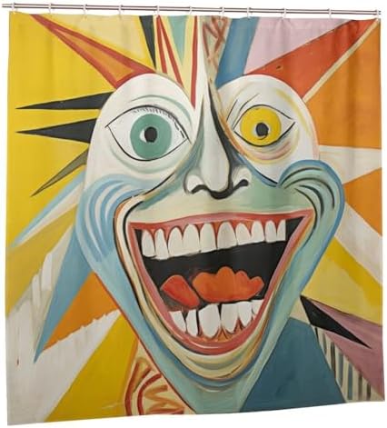 DAOWANGZUO Laughing Girl Shower Curtain Set 1